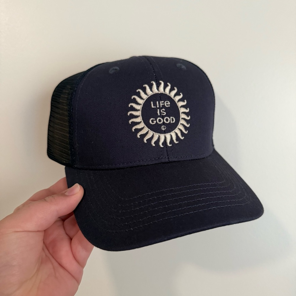 Life Is Good Navy Trucker Hat